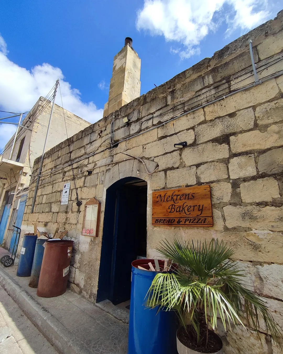 Mekren's Bakery storefront in Nadur, Gozo